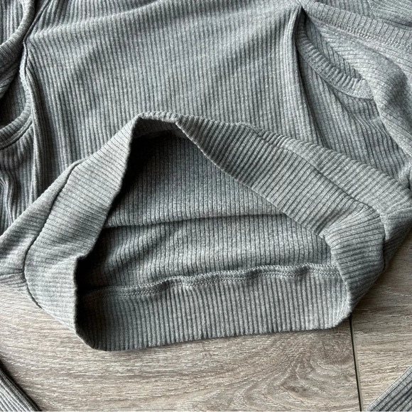 Cinder Long Sleeve  Buckle Top in Grey - Picture 11 of 14